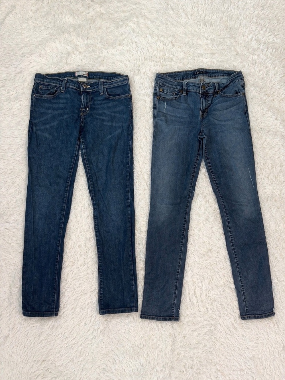 Lot 2 pairs Skinny Jeans BDG - Level 99 Size 29 Waist 34 x 32 Blue Denim Stretch